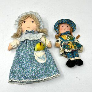 Lot of 2 Vintage Holly Hobbie Dolls by Knickerbocker RagDoll Plush